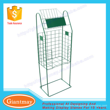 Customized metal floor newspaper wire outdoor stand/racks